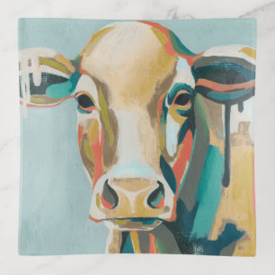 Colorful Cow Trinket Tray