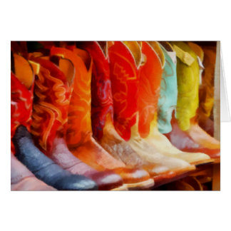 Colorful Cowboy Boots Cards