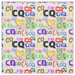 Colorful CQ Letters Ham Radio Fabric
