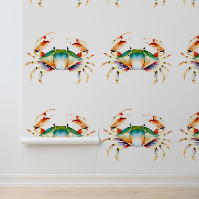 Colorful Crab Coastal Sand Dollar Seaside Wallpaper (Application)