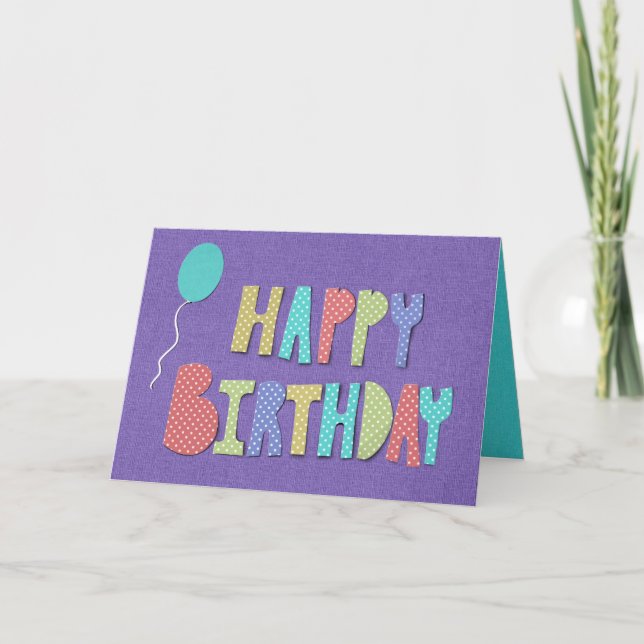 Colorful Crafty Birthday Card (Front)