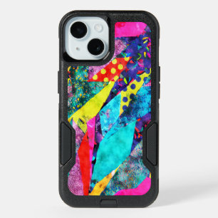 COLORFUL CRAFTY PINK ABSTRACT DESIGN PATTERN iPhone 15 CASE