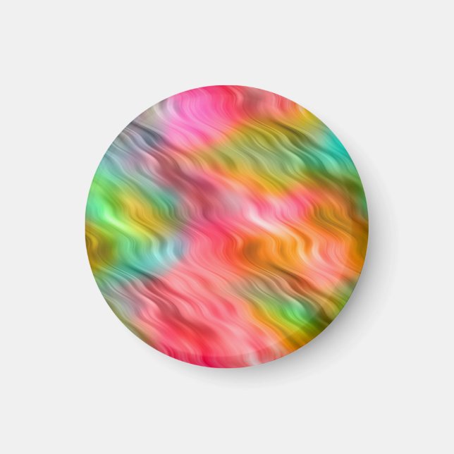 Colorful Crane Flower Wavy Texture Magnet (Front)