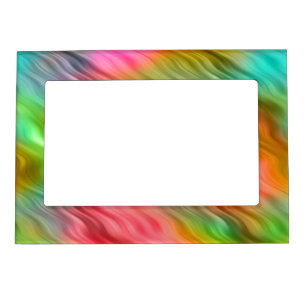Colorful Crane Flower Wavy Texture Magnetic Frame