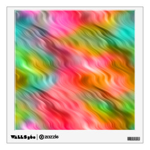 Colorful Crane Flower Wavy Texture Wall Sticker