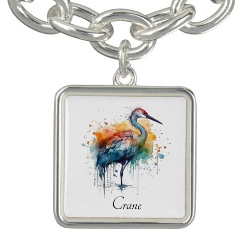 Colorful crane standing in the water  bracelet
