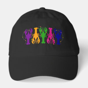 Colorful Crawfish and Beads Hat