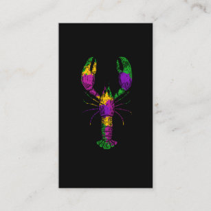 Colorful Crawfish Art Seafood Foodie Business Card