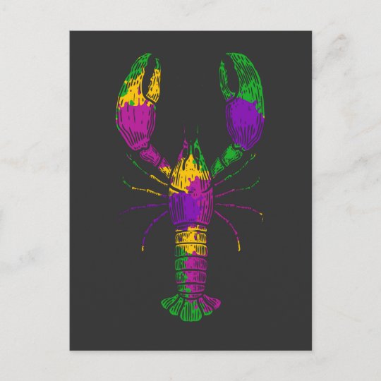 Colorful Crawfish Art Seafood Foodie Postcard | Zazzle.com