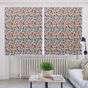 Colorful Crayons Blackout Curtains