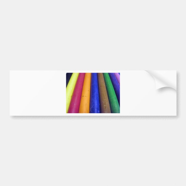 Colorful Crayons Bumper Sticker (Front)