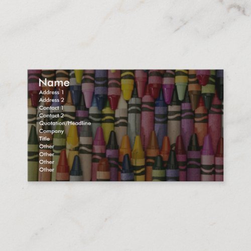 Colorful Crayons Business Card