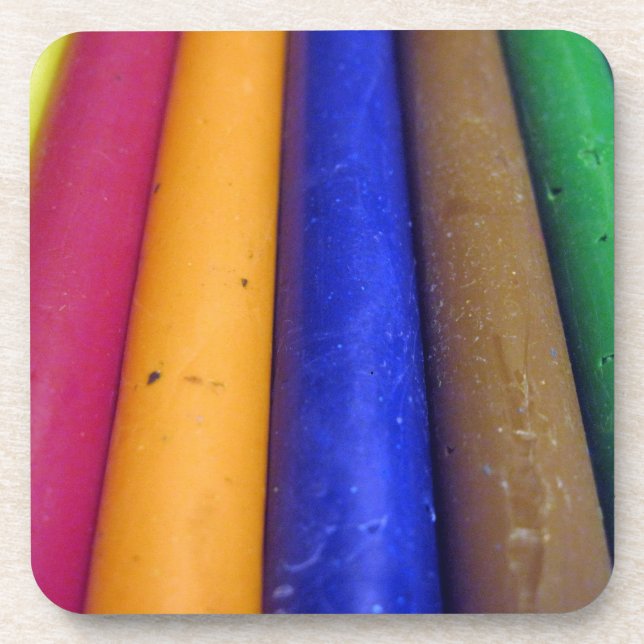 Colorful Crayons Coaster (Front)