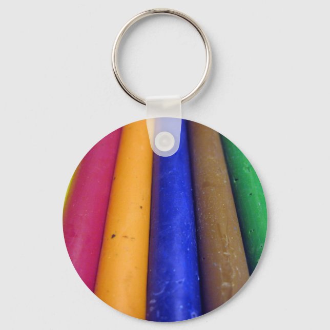 Colorful Crayons Keychain (Front)