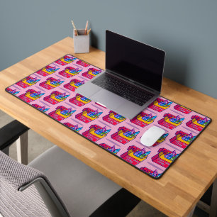 Colorful Crayons Let's Get Cray Desk Mat