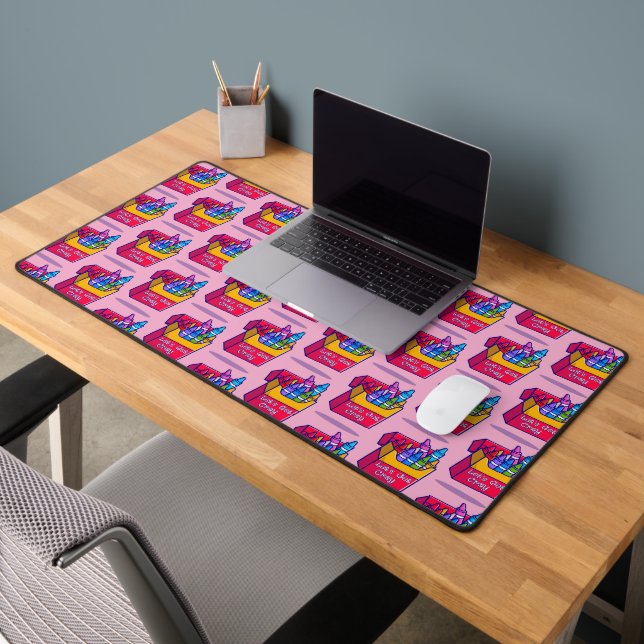 Colorful Crayons Let's Get Cray Desk Mat (Office 2)