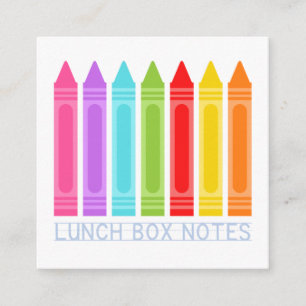 Colorful Crayons Lunch Notes