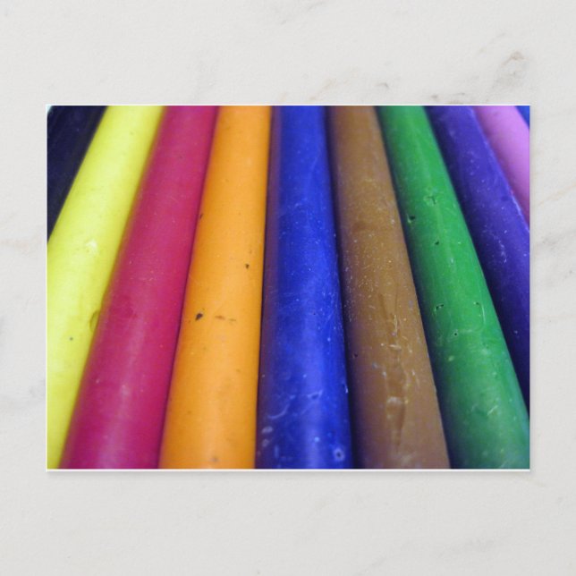Colorful Crayons Postcard (Front)
