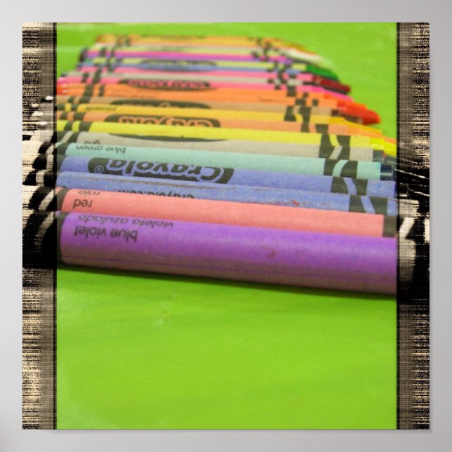 Colorful Crayons Poster (Front)