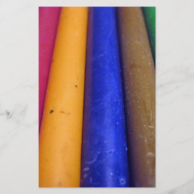 Colorful Crayons Stationery (Front)
