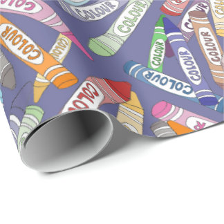 Colorful Crayons Wrapping Paper