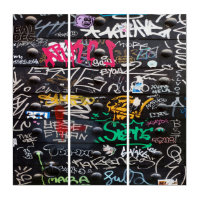colorful crazy writings