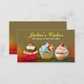 colorful creamy cupcakes business card (Front/Back)