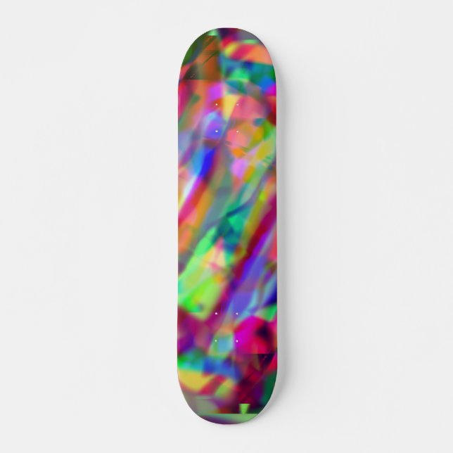 Colorful creation psychedelic skateboard (Front)