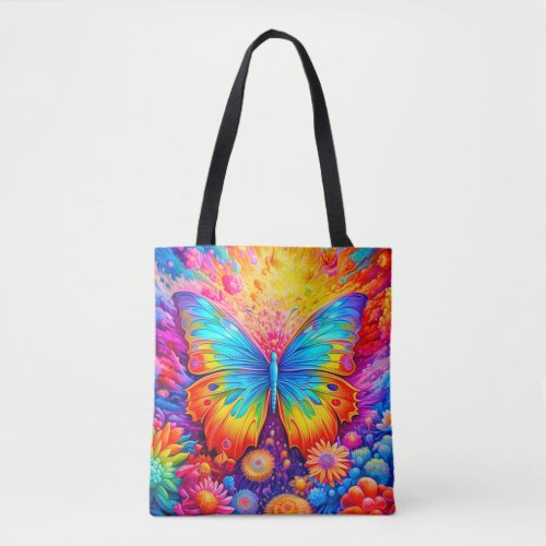 Colorful Creative Butterfly Art Illustration Tote Bag