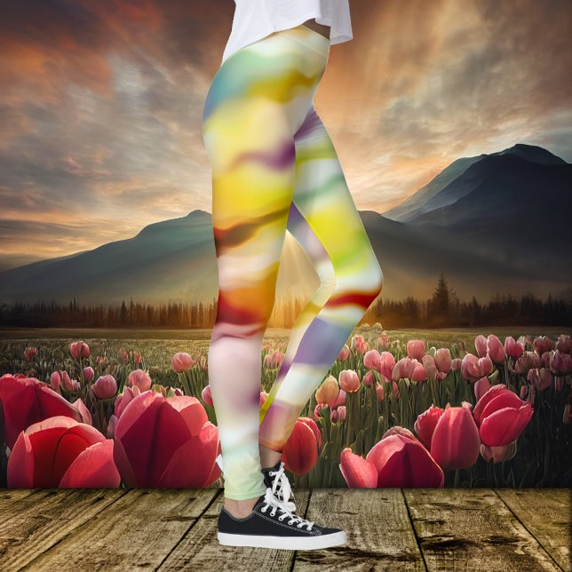 Colorful Creative Flow Abstract Art Leggings (Creator Uploaded)