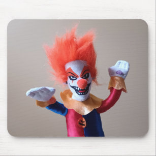 Colorful Creepy Scary Clown Mouse Pad