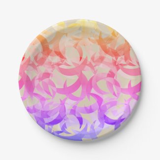 Colorful Crescent Moon Design on Paper Plates