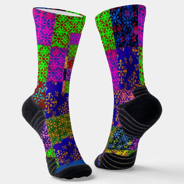  Colorful Crew Socks (Angled)