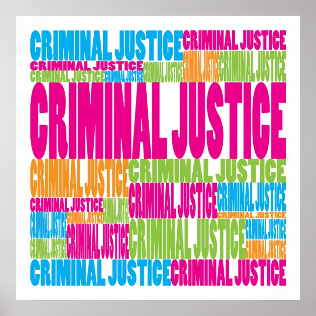Colorful Criminal Justice Poster (Front)