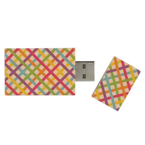 Colorful Criss Cross USB Flash Drive