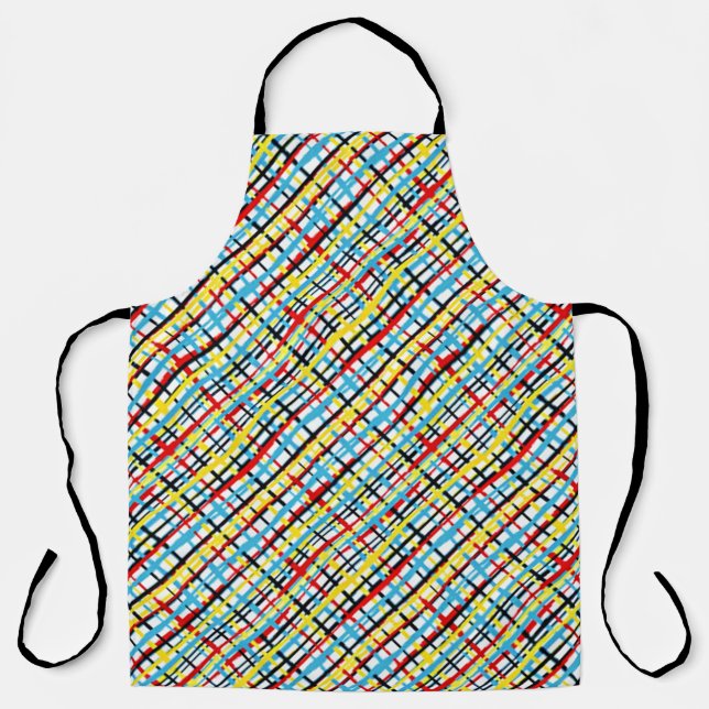 Colorful crisscross pattern apron (Front)