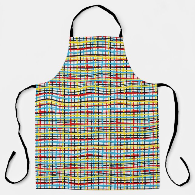 Colorful crisscross pattern apron (Front)