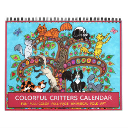 Colorful Critters Cute Fantasy Animals 2022 Art Calendar