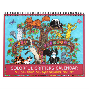 Colorful Critters Cute Fantasy Animals 2022 Art Calendar