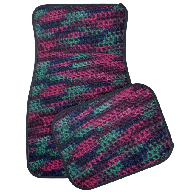 Colorful Crochet Car Mat (Set)