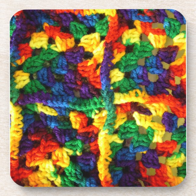 Colorful Crochet Coaster (Front)