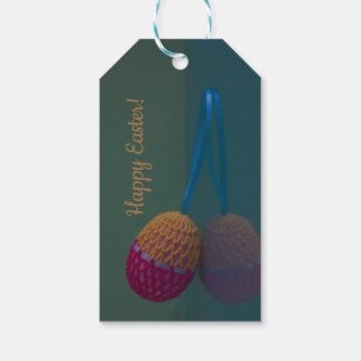Colorful Crochet Easter Egg Holiday Gift Tags 