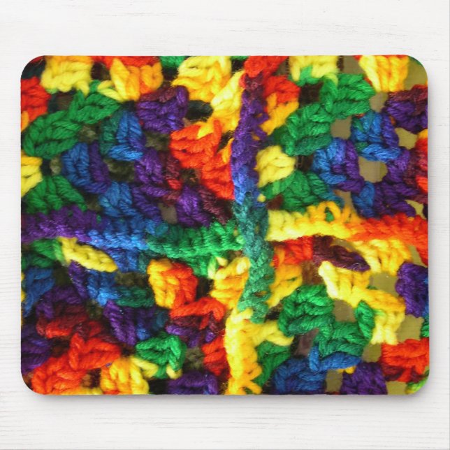 Colorful Crochet Mouse Pad (Front)