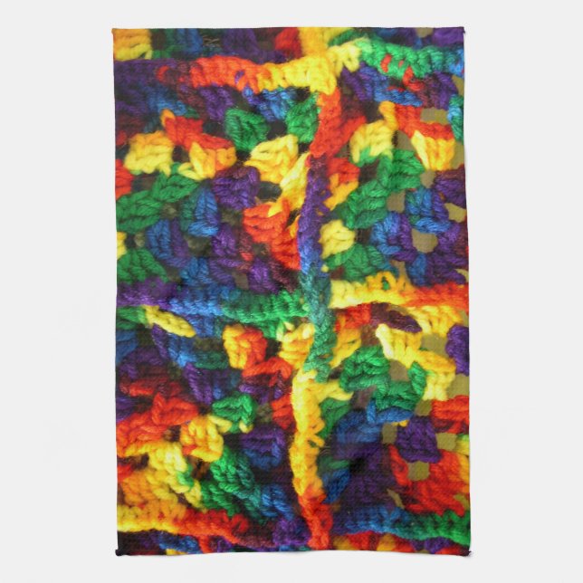 Colorful Crochet Towel (Vertical)