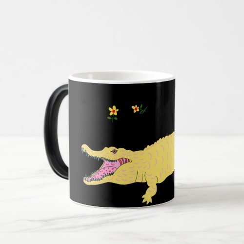 Colorful crocodile  magic mug