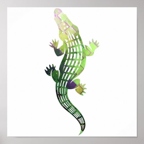 colorful crocodile poster