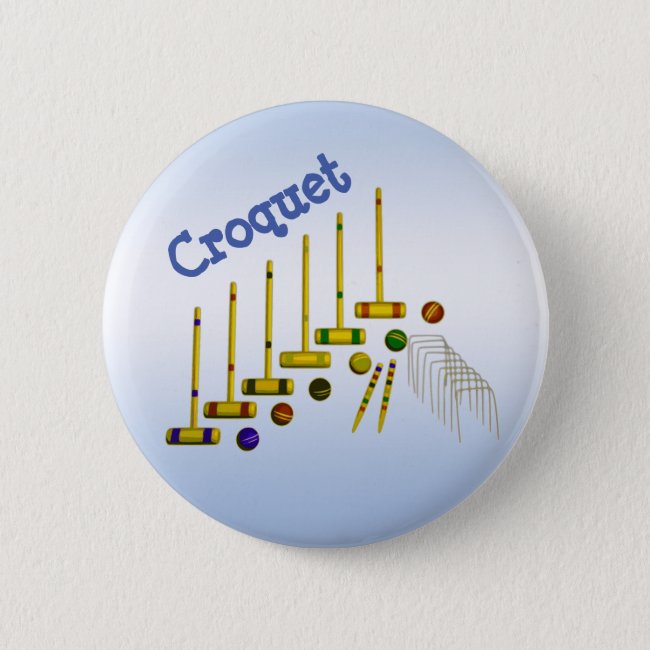 Colorful Croquet Button