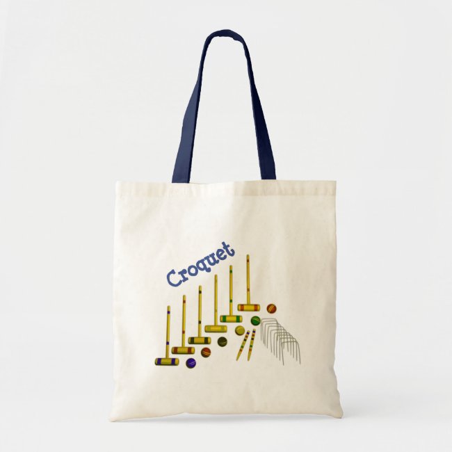 Colorful Croquet Tote Bag