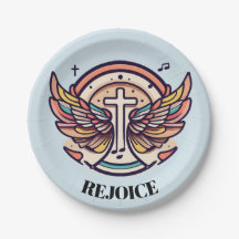 Colorful Cross Agnel Wings Rejoice