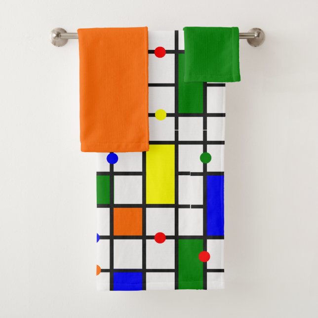 Colorful Crossword  Bath Towel Set (Insitu)